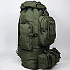 Тактичний рюкзак 90л Олива з сумкою-органайзером на Molle (зйомна), фото 4