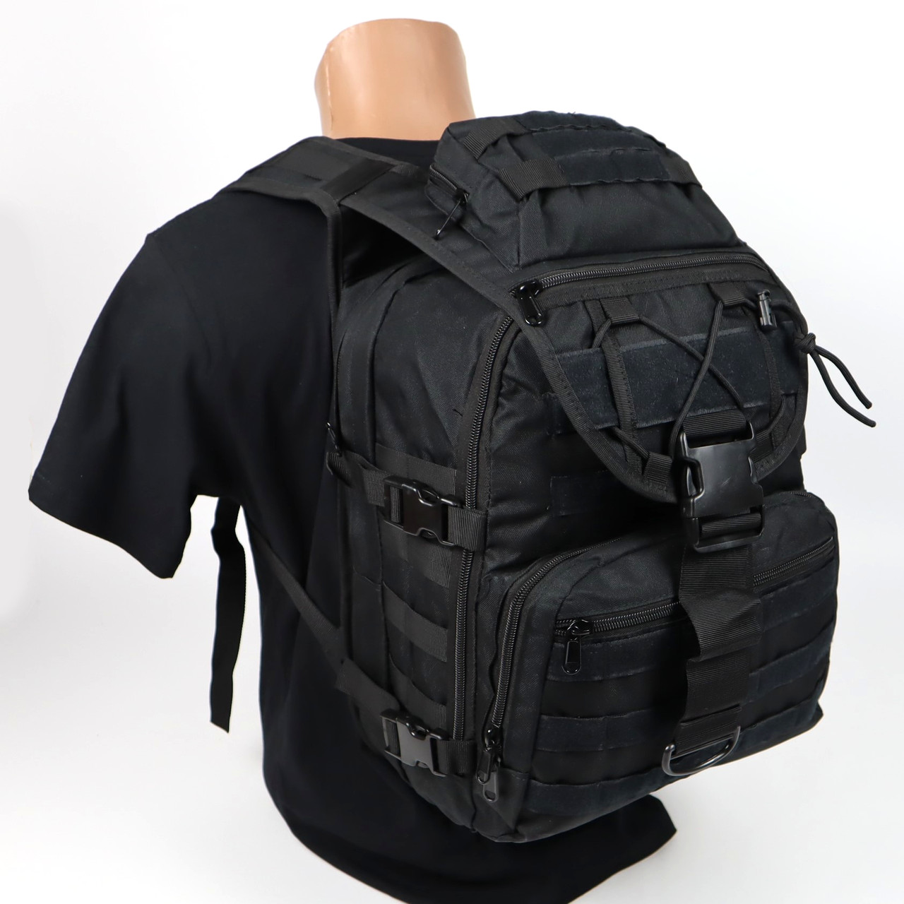 Рюкзак тактичний штурмовий рейдовий 30 літрів чорний, фото 1