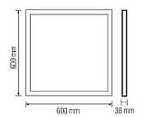 Світильник накладний SMD Led Horoz PULSAR 48W 600 мм, фото 4