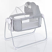 Приставне ліжечко для новонароджених із функцією гойдання (3-в-1, музика, USB, таймер) Mastela 8901, фото 7