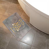 Оригінальний вологопоглинаючий Килимок 40х60см сірий "Relax", фото 6