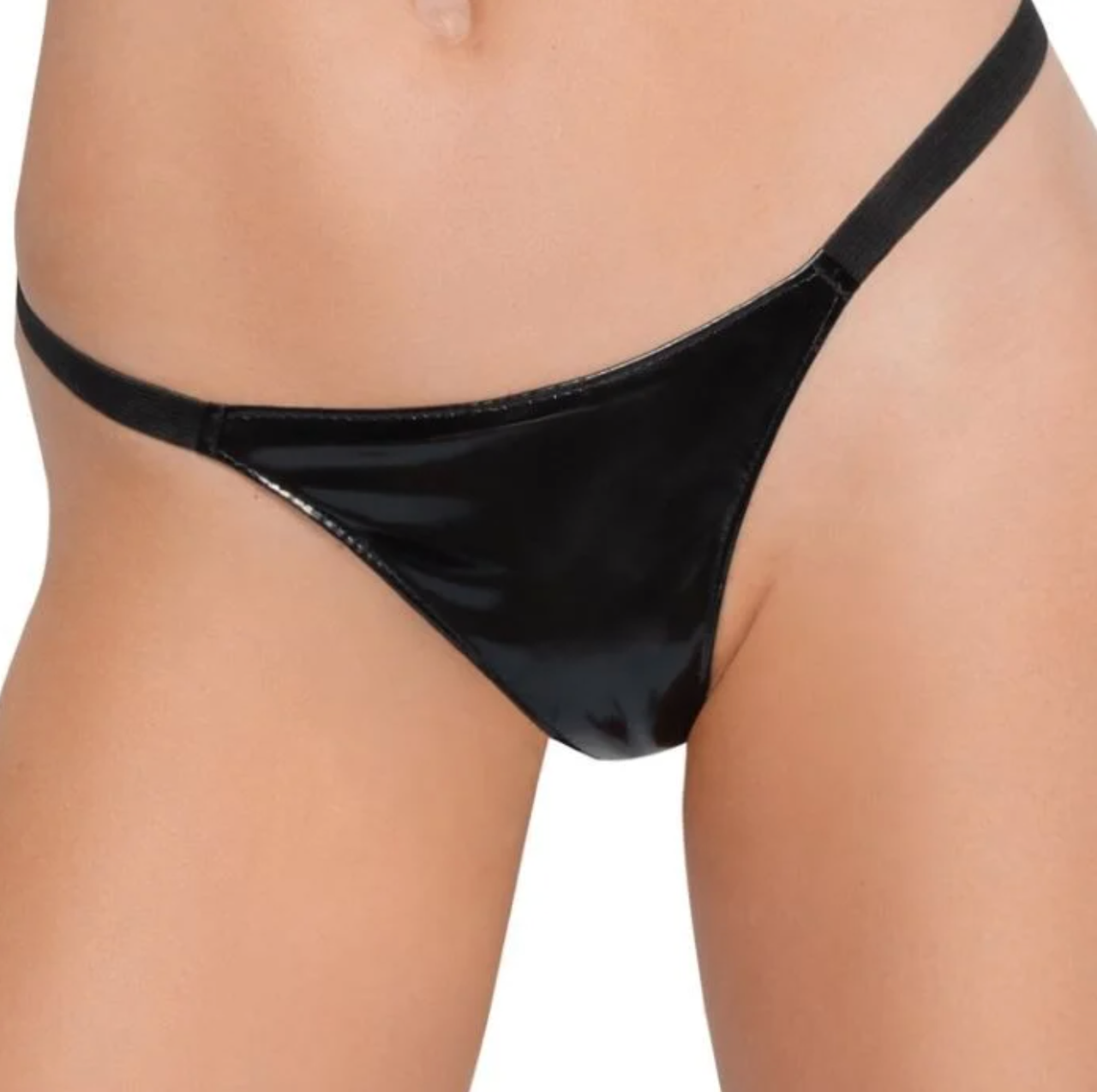 Лакові трусики Black Level Vinyl String від Orion, S/L, XL/XXL, фото 1