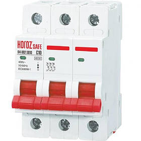 Автоматичний вимикач Horoz "SAFE" 10 А 3P С