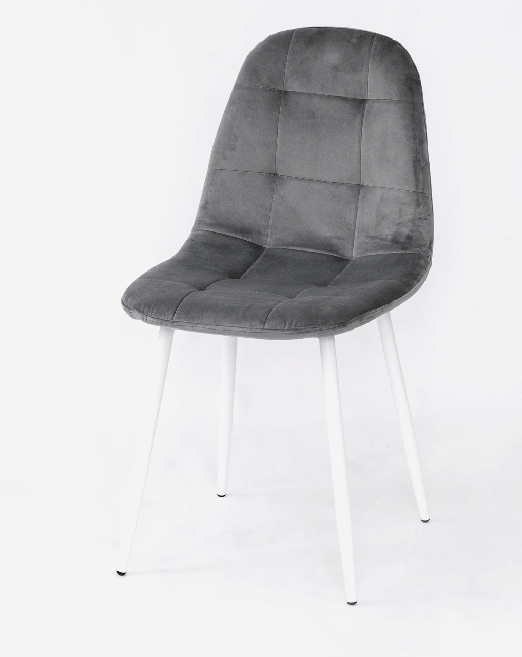 Стілець Квест білий/ велюр сірий ТМ Мікс Меблі