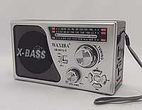 Портативный радиоприёмник с солнечной панелью и фонарем Waxiba XB-961U-S