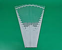 Упаковка конус під квіти h70/14низ/56верх(100 шт) Листочки білі 175 (1) (100 шт), фото 4