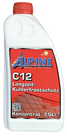 Концентрат антифриза ALPINE C12 Langzeitkühlerfrostschutz MB 325.3, MAN 324-SNF, VW TL 774-D черв. 1,5л