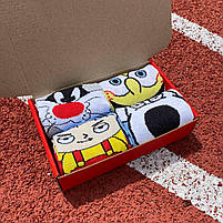 Шкарпетки жіночі з героями мультфільмів 4 пари. Шкарпетки з приколом жіночі. Модні підліткові шкарпетки 36-41, фото 3