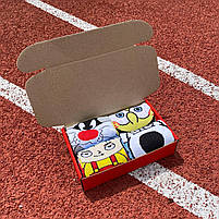 Шкарпетки жіночі з героями мультфільмів 4 пари. Шкарпетки з приколом жіночі. Модні підліткові шкарпетки 36-41, фото 7