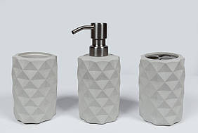 Аксесуари для ванної кімнати кам'яні білий, Grazia набір граніт