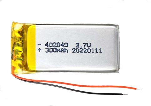 Акумулятор 300 mAh 3.7v 402040 для відеореєстраторів, навушників, блютуз гарнітур, MP3 плеєрів