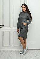 Теплое платье для беременных и кормящих мам размер XXL обьем груди 100-104 см