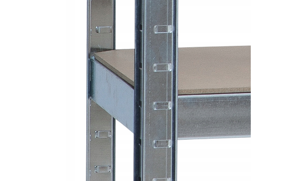 Металевий стелаж Titan 180×90×40 см, 5 полиць, 875 кг, оцинкований, без гвинтів, фото 5