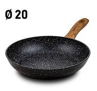 Алюмінієва сковорода з мармуровим покриттям 20см, кухонна Benson сковорода з антипригарним покриттям