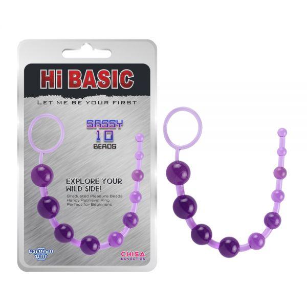 Фіолетові анальні намистини Sassy Anal Beads Bomba💣