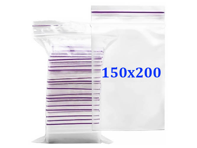 Купить Пакет с замком Zip-Lock, 150х200 мм. Зип пакет для хранения ...