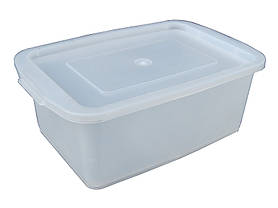 Ящик для харчових продуктів пластиковий 10 літрів білий прозорий (Юніпласт) 44х28.5х16 см