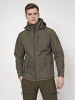 Куртка softshell олива тактична чоловіча для військових армійська з липучками ЗСУ куртка хакі софтшел