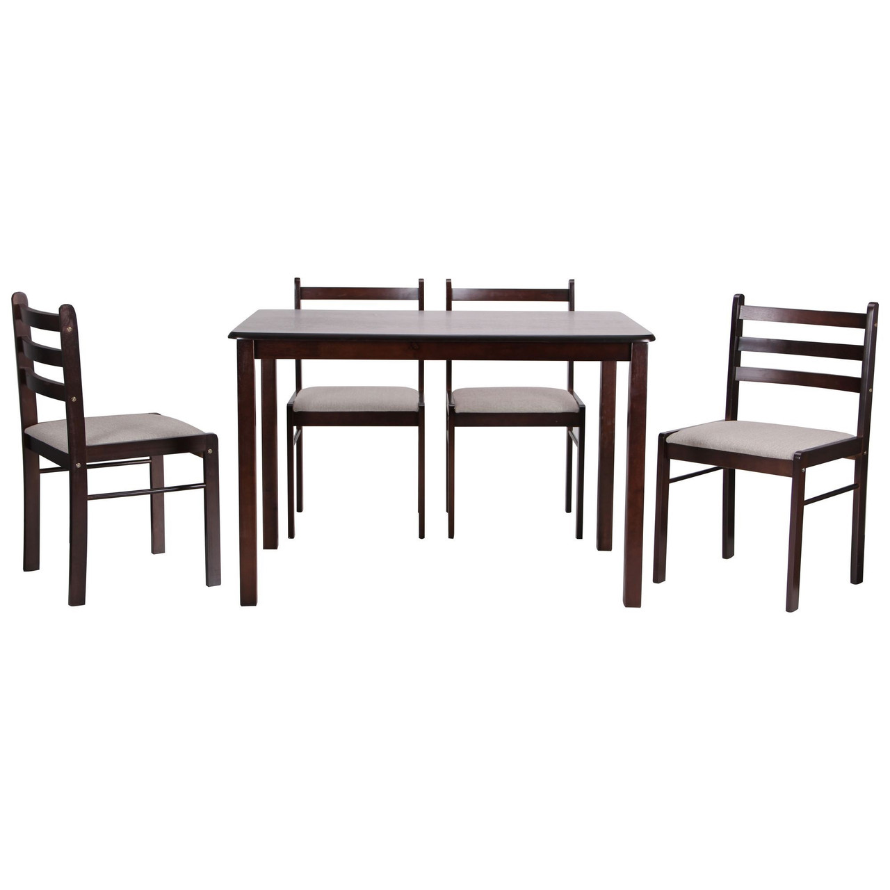 Обеденный комплект Брауни стол и четыре стула темный шоколад/латте (AMF-ТМ) - фото 1 - id-p1924304993