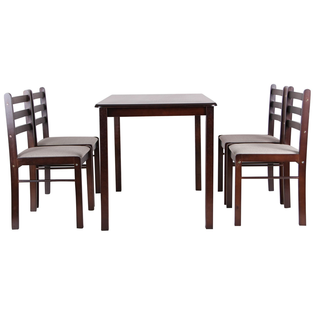 Обеденный комплект Брауни стол и четыре стула темный шоколад/латте (AMF-ТМ) - фото 2 - id-p1924304993