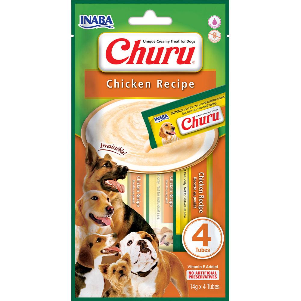 Ласощі для собак вершкова паста в стіках з куркою INABA Churu 4 шт*14 г