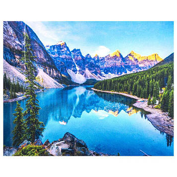 Алмазна мозаїка на підрамнику картина стразами 30х40 см DIY Гірська річка (SGLD 61252)