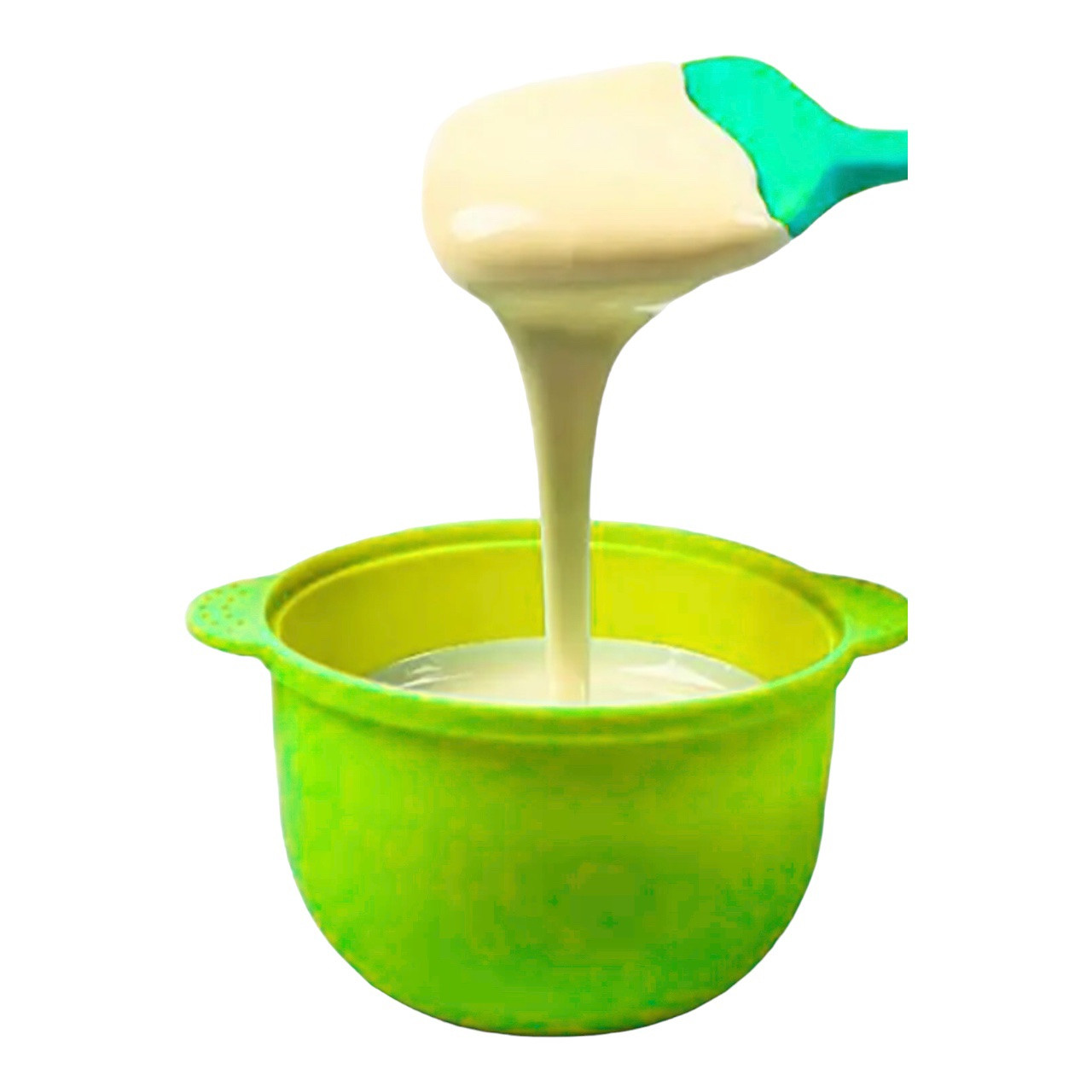 Силіконова чаша для воскоплаву 400 мл салатова