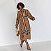 Жіноча сукня Moderika Барвінок кавова з вишивкою гладдю S, фото 3