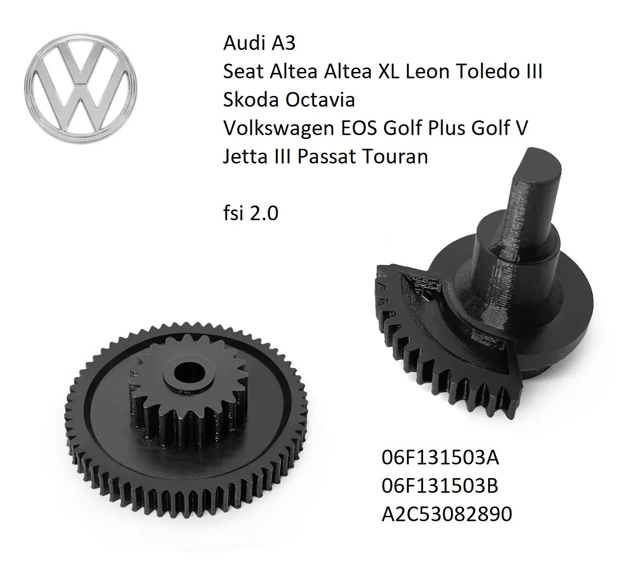 Шестерні клапана EGR fsi 2.0 VW EOS Golf Plus, Golf V Jetta III Passat, Touran Skoda Oct Audi A3 ЄДР 06F131503B