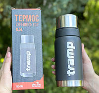 Термос туристический Tramp Expedition Line 0.5 л (TRC-030-grey), термос походный Трамп 500 мл