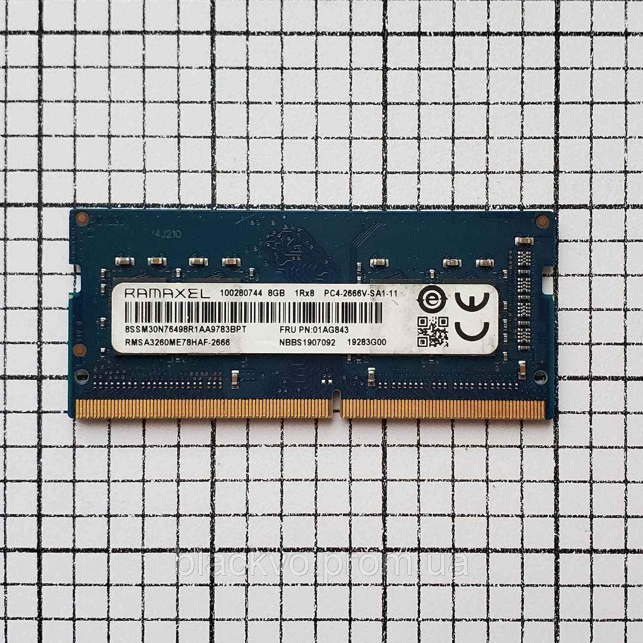 Оперативная память Ramaxel 8GB 1Rx8 PC4-2666V-SA1-11 DDR4 для