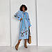 Жіноча сукня Moderika Барвінок блакитна з вишивкою гладдю S, фото 2