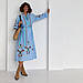 Жіноча сукня Moderika Барвінок блакитна з вишивкою гладдю S, фото 6