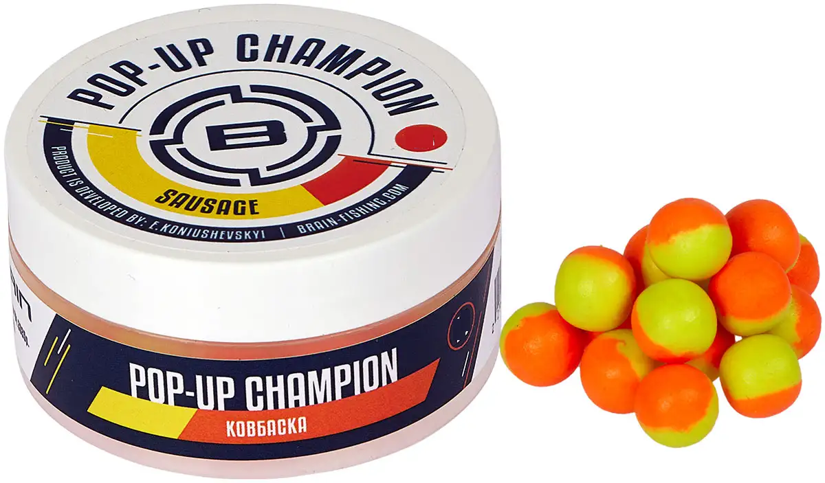 Бойли Brain Champion Pop-Up 12mm 34g Sausage (ковбаска), фото 1