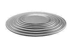 Піднос для піци алюмінієвий 25 см круглі Підставка для піци з нержавіючої сталі Посуд для лінії роздачі, фото 3