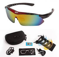 Защитные солнцезащитные очки с поляризацией red 5 линз oakley One siz+.woodland