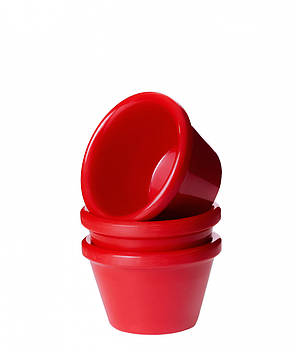 Соусники маленькі з меламіну круглий червоний 55 мл 60×40 мм Соусник для соєвого соусу Соусники пластикові, фото 2