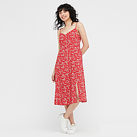 Сарафан Uniqlo PRINTED FRONT SLIT CAMISOLE розмір S червоний (446841)