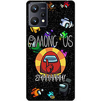 Силіконовий чохол бампер для Realme 9/9 Pro Plus з малюнком Among Us
