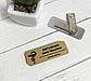 Золоті металеві бейджі для лікарів з Вашою інформацією на магніті або на шпильці 30х70мм, фото 2
