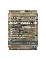Одноразовый душ Estem Military (пенная губка + полотенце + 50 мл воды)