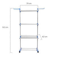 Сушарка для білизни триярусна BH 11060N підлогова, фото 2