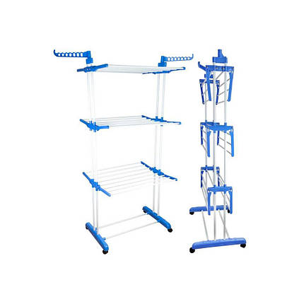 Сушарка для білизни триярусна BH 11060N підлогова, фото 1