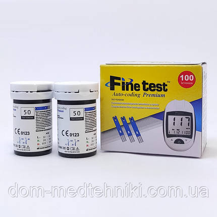 Набір тест-смужок Finetest Premium | Файнтест, 2 уп. (100 шт.), фото 1