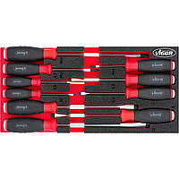 Набір викруток ударних плоских та хрестоподібних Vigor (10шт)  V5068