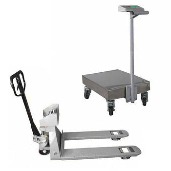 Ваги-візок та рокла з вагами