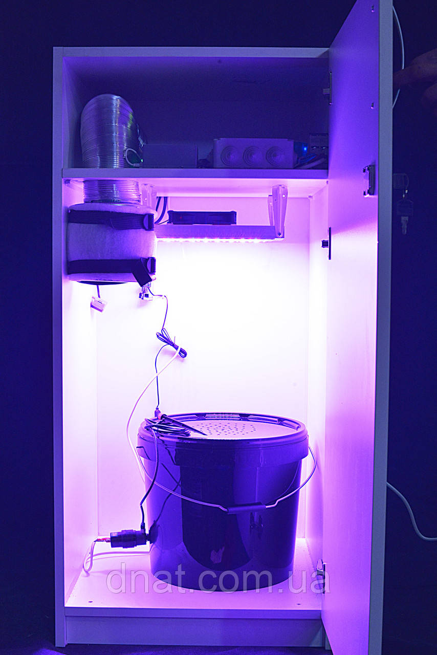 Гроубокс Стелс із ДСП з LED фітолампою для вирощування рослин 50x50x120см