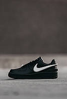 Женские кроссовки Nike Air Force x AMBUSH найк аир форс черные кожаные унисекс