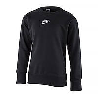 Детская Кофта Nike G NSW CLUB FLC BF CREW LBR Черный 122-128 (7dDD7473-010 122-128)