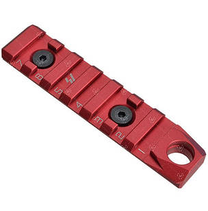Планка KeyMod & M-Lok універсальна на 7 слотів червона (7001903)